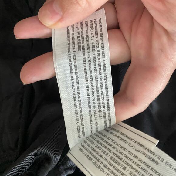 Abercrombie & Fitch Coat Jacket Quilted Liner Black Patch Pockets Boxy Puff - Picture 9 of 10